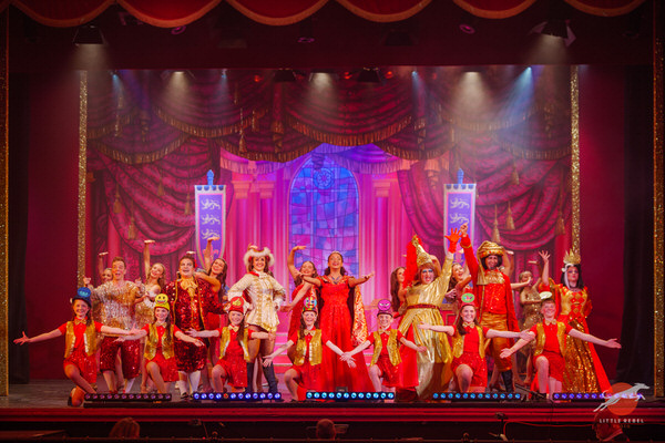 Cast performing the finale of Upstagers’ Snow White pantomime in Ilkley