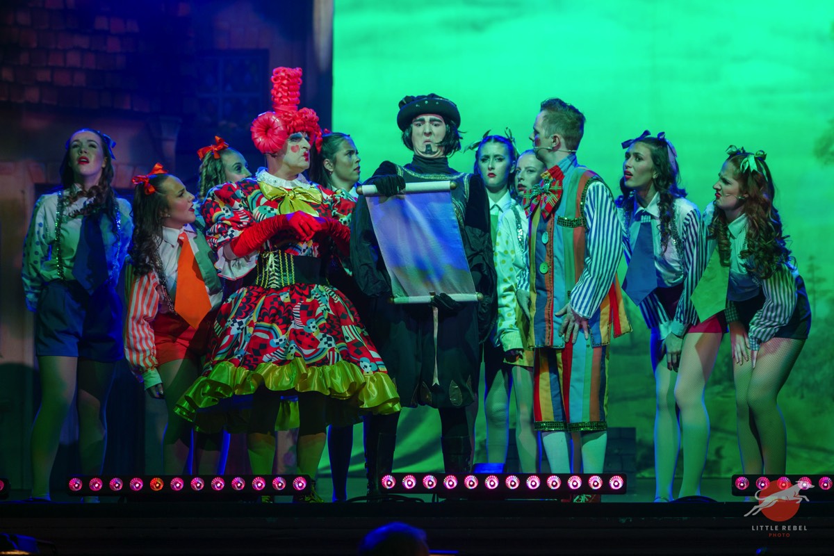 The Queen’s proclamation scene in Upstagers’ Snow White pantomime